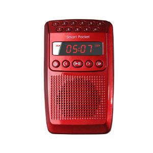 초소형 휴대용 미니 효도 라디오 MP3 스마트포켓 레드