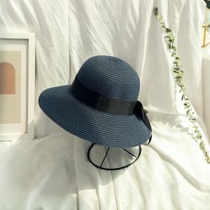라피아햇 여성 챙넓은 라탄 리본 여름 밀짚 모자