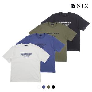 [닉스][NIX]유니)앞판 1도 레터링 워싱 티셔츠(FNQMCTR772P)