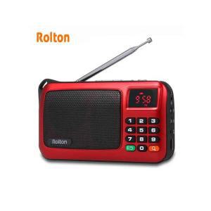 Rolton 디지털 미니 Mp3 음악 플레이어 휴대용 FM 라디오 스피커 Tf USB 디스크 플레이어 손전등 포함 W405