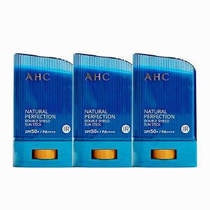 AHC 내추럴 퍼펙션 더블 쉴드 선스틱 (파랑색) 22g (SPF50+) 3개
