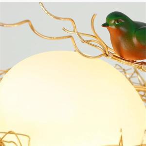 북유럽 스타일 모던한 디자인 새 둥지 유리 샹들리에 부엌 식당용 Led 램프 코티지코어 장식 매달린 조명기