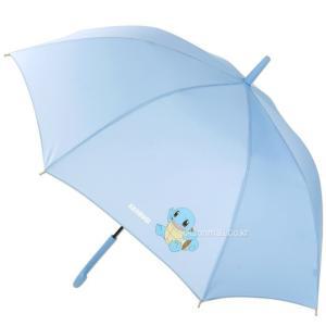 포켓몬 자동 우산 심플 60 귀여운 꼬부기 캐릭터 어린이 장 우산 블루 장마 비 대비 용품