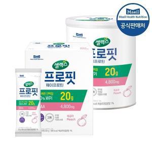 [셀렉스] 프로핏 웨이프로틴 파우더 복숭아 1캔+복숭아스틱 1박스