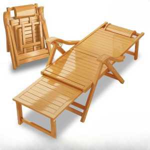 야외 목재 선베드 접이식 휴양지 쉼터 테라스 의자