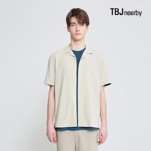 [티비제이]남성 5부 코튼레이온 루즈핏 쿠반카라 셔츠(T202SH300P)