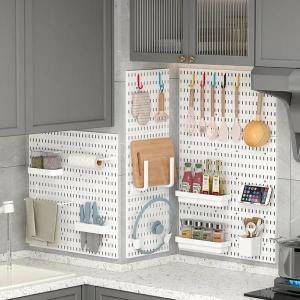 DIY 페그보드 벽걸이 선반 보관 후크, 오거나이저 박스, 주방 액세서리용 다목적 조직