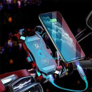 오토바이핸드폰거치대 핸드폰 거치대 오토바이 QC3.0 무선 충전기 핸들바 자전거 브래킷 고속 충전 USB GPS