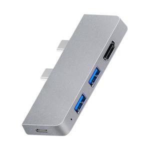 서피스 프로 8 9 X용 멀티 스플리터 어댑터 6 인 1 도킹 스테이션 C타입 수-HDMI 호환 SD MicroSD USB 허브