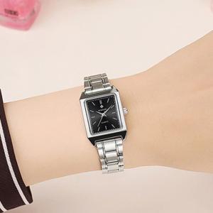 1300K 미앤유 여성 블리블랑 스퀘어 쿼츠 시계 메탈 손목시계