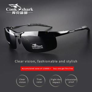 쿡샤크 남성용 알루미늄 마그네슘 선글라스, HD 편광 운전용 컬러 안경, 조수, 신제품