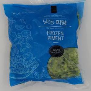 [얌얌마켓] 냉동 청피망 슬라이스 1kg (아이스박스 포함)