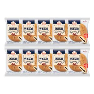[롯데백화점]롯데웰푸드 롯데 기린 빵 만족두배 팥빵 95g X10개