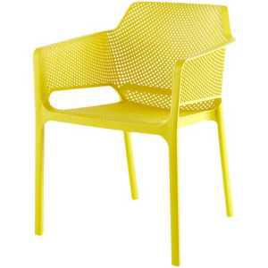 플라스틱 등받이의자 정원 야외용 사각 팔걸이 의자