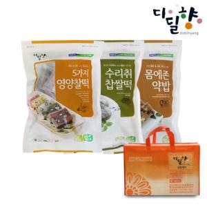디딜향 떡3종 선물세트 총60개입(영양찰떡+수리취찹쌀떡+약밥)