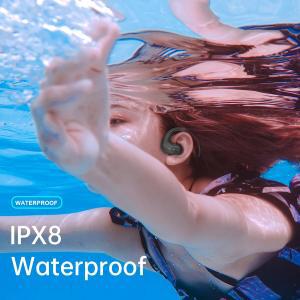 DOSII IPX8 방수 수영 헤드폰 블루투스 5.0 무선 헤드셋 8GB MP3 오디오 음악 플레이어 소니용 스포츠 이어