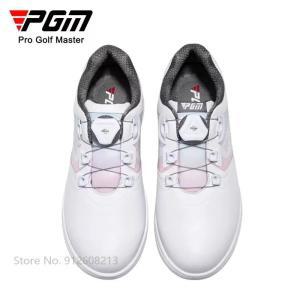 PGM-여성용 초경량 골프화 방수 골프 스포츠 스니커즈 미끄럼 방지 트레이닝 신발 퀵 레이싱 트레이너