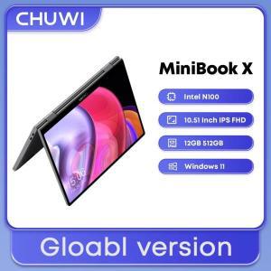 CHUWI MiniBook X 노트북 태블릿, 인텔 N100, 10.51 인치, FHD IPS 스크린, 12GB LPDDR5 SSD, 윈도우 2 in