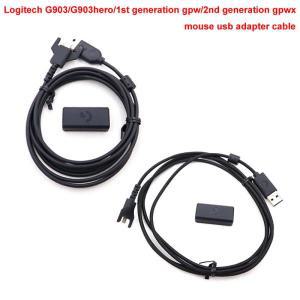 로지텍 G900/G903 Hero/GPW/G PRO X용 초경량 무선 마우스 USB 어댑터, 편조 충전 데이터 케이블 액세서리
