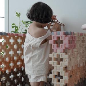 [리틀숑]자이언트 대형 와플블럭 사각 블록 놀이 어린이집 교구
