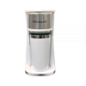 Frigidaire 스테인리스 스틸 커피 메이커 - 싱글 컵 단열 여행용 머그 ECMK095 420ml 용량 (화이트)