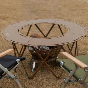 마운틴하이커 캠핑 화로대 테이블 불멍 원형 바베큐 테이블