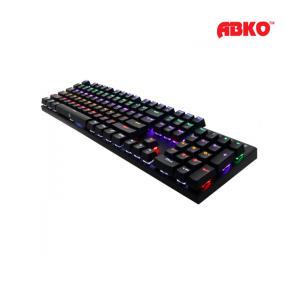 ABKO HACKER K640 레인보우LED 기계식키보드 갈축블랙