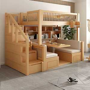원목 2층 침대 벙커 침대 틈새 수납 원룸 공간 활용