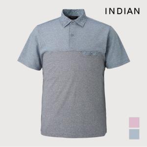 [인디안][INDIAN] 린넨 혼방 심플 패턴 에리형 티셔츠_MITASXM3341