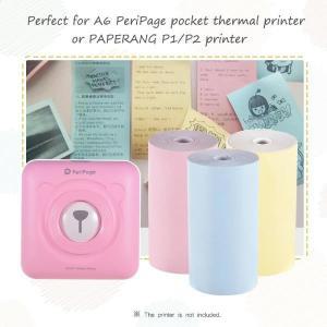PeriPage A6 PAPERANG P1/P2 미니 포켓 프린터용 컬러 감열지 롤, 57*30mm, 투명 인쇄
