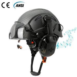 카본 안전모 산업용 초경량 엔지니어용 블루투스 5.0 귀마개 바이저 포함 안전 헬멧 ABS 탄소 섬유 패턴 건