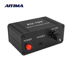 AIYIMA-NE5532 스테레오 음악 오디오 신호 프리앰프 헤드폰, 보드 게인 20db RCA 3.5MM 볼륨 조절 톤 DC 12