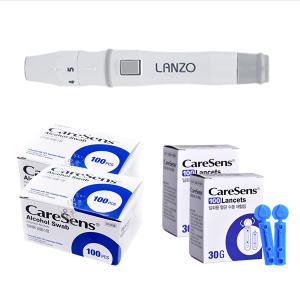 LANZO 채혈기 란조 사혈기 + 란셋 30G 200개 + 알콜솜 200매