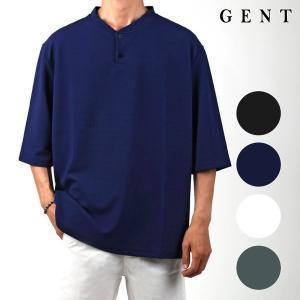 [G.E.N.T]남성용 투버튼 헨리넥 엠보 7부 티셔츠 GT202 002K_P302653483