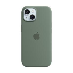 Apple 정품 MagSafe형 iPhone 15 실리콘 케이스 - 사이프러스