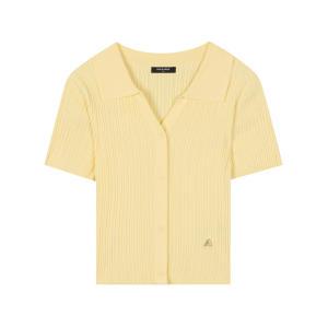 [롯데백화점]버커루 여성 오픈 카라 반팔니트 티셔츠 (B242KT510P)