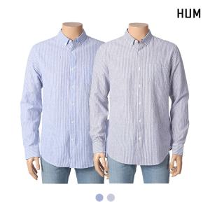 [흄][HUM][HUM]유니) 코튼린넨 스트라이프 셔츠(FHNECSL703P)
