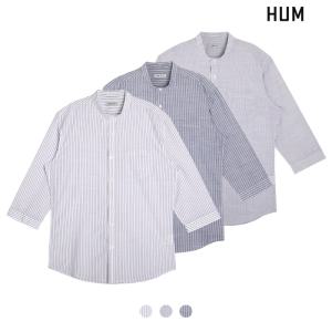 [흄][HUM][HUM]남) 스트라이프 7부 차이나넥 셔츠(FHOMCSS142P)
