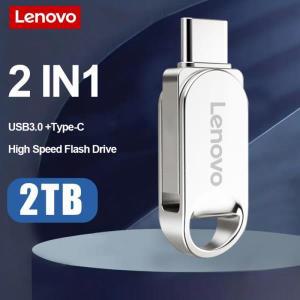 레노버 C 타입 USB 플래시 드라이브, 스틱 3.0, 128GB 펜 2TB, 방수 메모리 디스크, 아이폰 15 프로 2 인