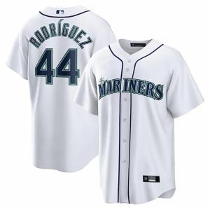 시애틀 매리너스 야구 유니폼 44# ROORIGUEZ 남성용 자수 저지 야구 티셔츠