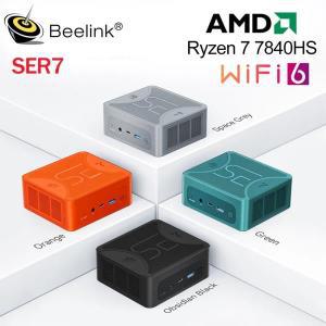 (전문업체) Beelink 미니 PC SER7 AMD Ryzen 7 7840HS 5800H 5700U 5 5560U 프로 맥스 게임용 컴퓨터, WiFi