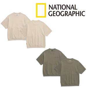 2024 내셔널지오그래픽 반팔 맨투맨 남녀공용 피타 세미 오버핏 티셔츠