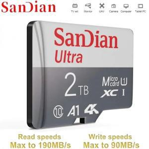 microSD 카메라 스마트폰용 고속 마이크로 TF SD 카드 대용량 메모리 어댑터 포함 클래스 10 1TB 2TB 신상
