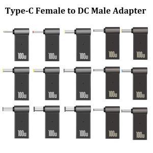 PD 100W USB 유형-C 여성 DC 남성 잭 플러그 변환기 노트북  충전 어댑터 레노버/HP 호환호환/델/아수스/에