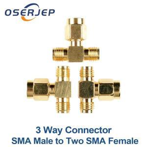 SMA 어댑터 수-2 암 3 웨이 커넥터 컨버터, 직선 및 직각 RF 동축 와이파이 4G 안테나용