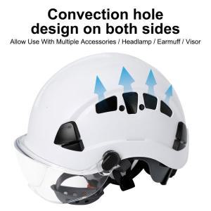 바이저 장착 건설 하드 모자 고글 포함 안전 헬멧 보호 작업 구조 모자 라이딩 헬멧 구조 등반 헬멧