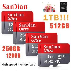 외장하드 메모리 카드 마이크로 TF SD 카드 고속 플래시 카드 대용량 저장 장치 전화 PC 카메라용 1TB 512G