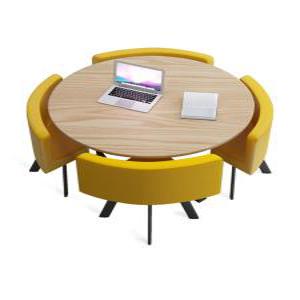 테이블 의자 세트 심플조합 식탁 탁자 원목 나무 공간 절약 원룸 사무용 사각 원형 가구