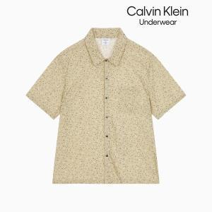 [Calvin Klein Underwear](본점)남성 우븐 비스코스 라운지 숏슬리브 버튼다운 탑 (NM2578-NCF)