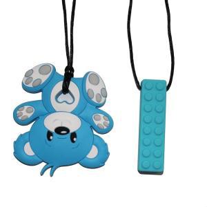 Sensory Tooth Chew Necklace for s Girls or Boys - Silicone Chewy Necklaces Teether Oral Motor Therap